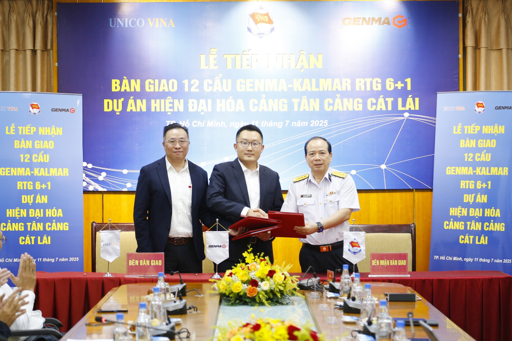 12臺GENMA品牌輪胎吊成功交付丨獲越南當?shù)孛襟w廣泛關注(圖1)