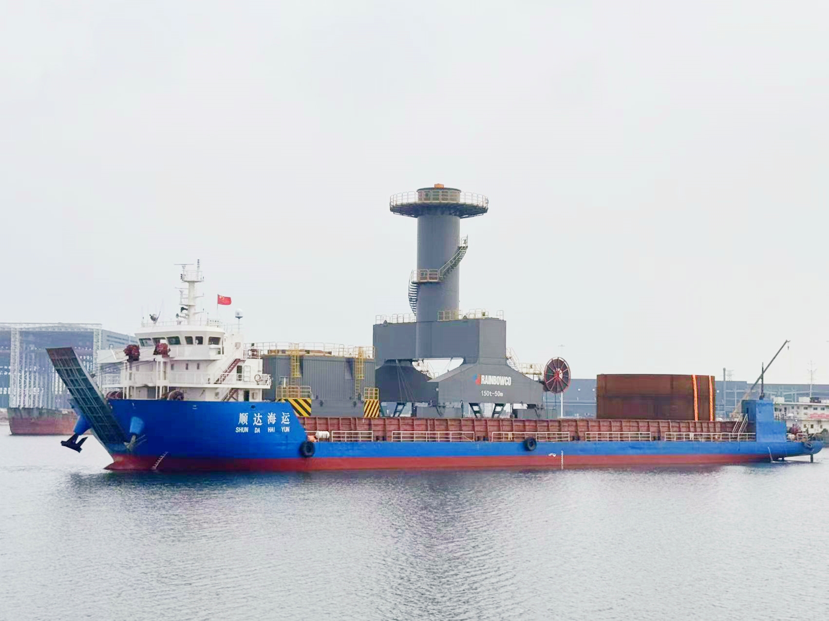 潤(rùn)邦智裝碼頭迎來(lái)首艘船舶靠泊，GENMA通州灣制造基地發(fā)運(yùn)能力實(shí)現(xiàn)重大突破(圖1)